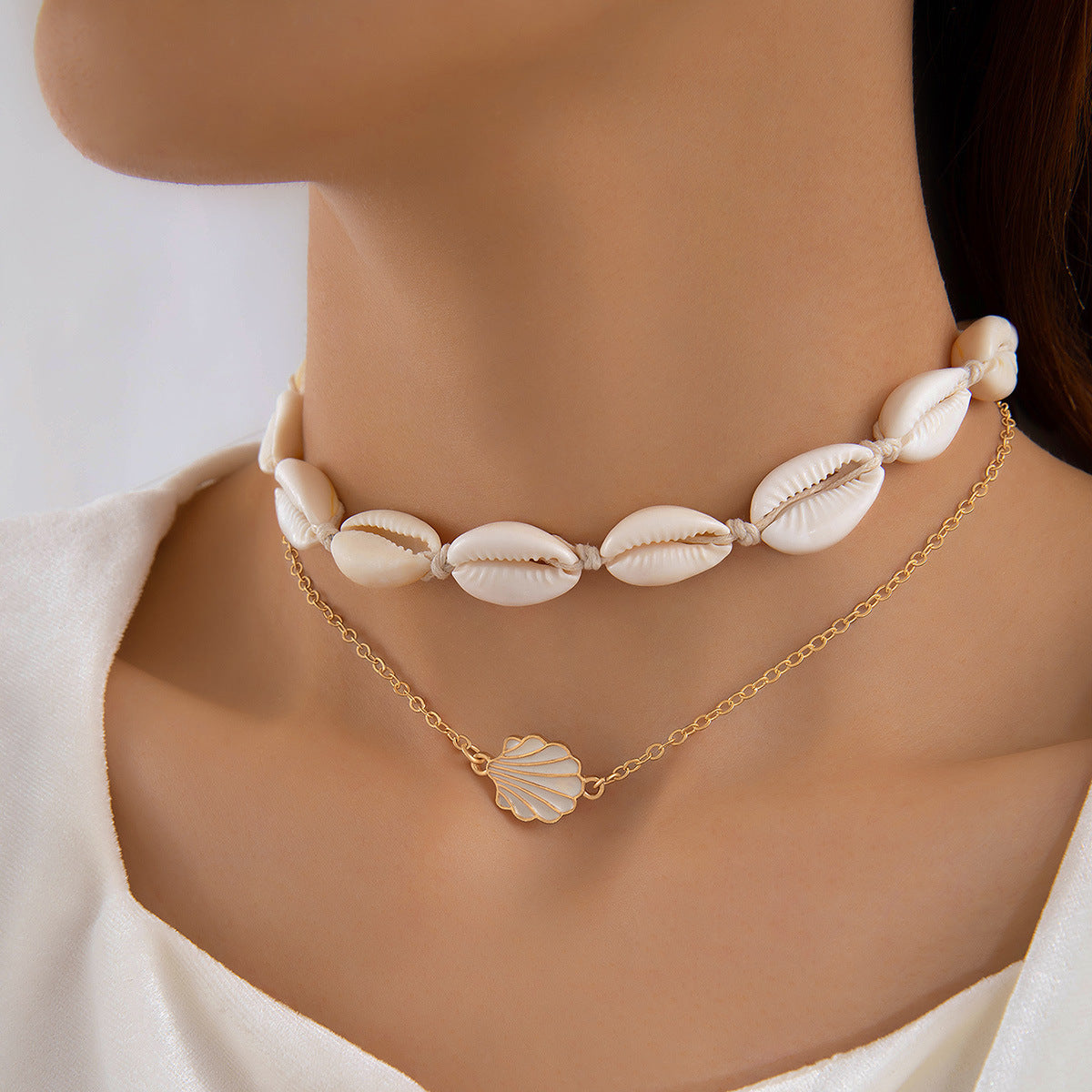 Wholesale Cross-border seaside holiday series beaded beach starfish shell necklace